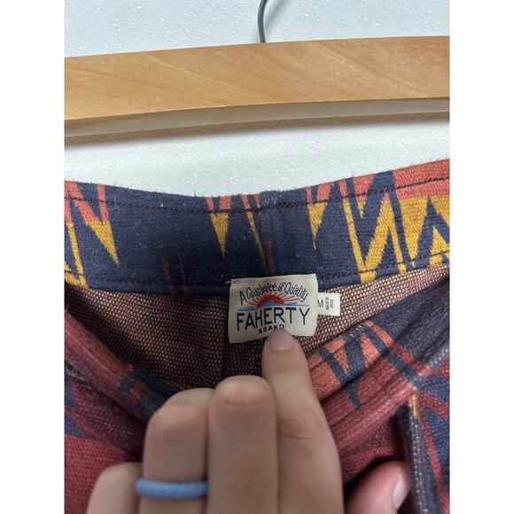 Faherty Pajama Pants Mens Star Fire Southwest Aztec Geometric Print Size Med - Picture 2 of 5